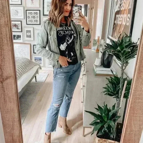 Rails Trey Khaki Green Military Army Jacket in Sage Arrow Patch Size Small - Picture 6 of 13